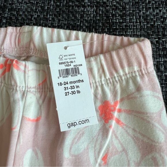 NWT Gap Neon Flowers Carpi Leggings Size 18-24 Months - Picture 2 of 4
